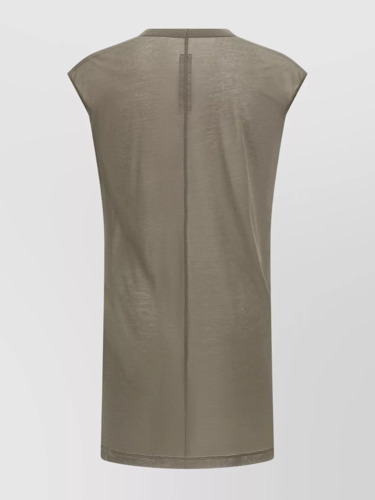Rick Owens V-neck Cotton T-shirt In Gray