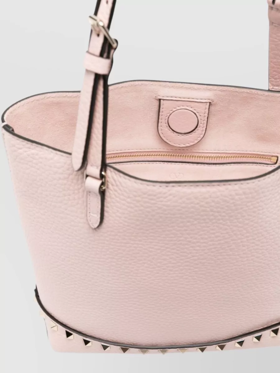 Valentino Garavani Rockstud Small Leather Bucket Bag