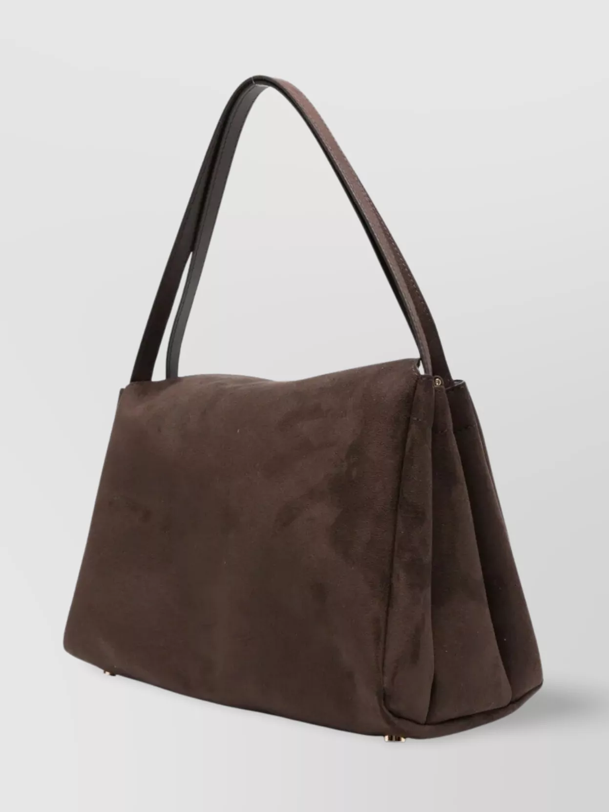 Themoirè Suede Shoulder Bag Gold-tone Hardware