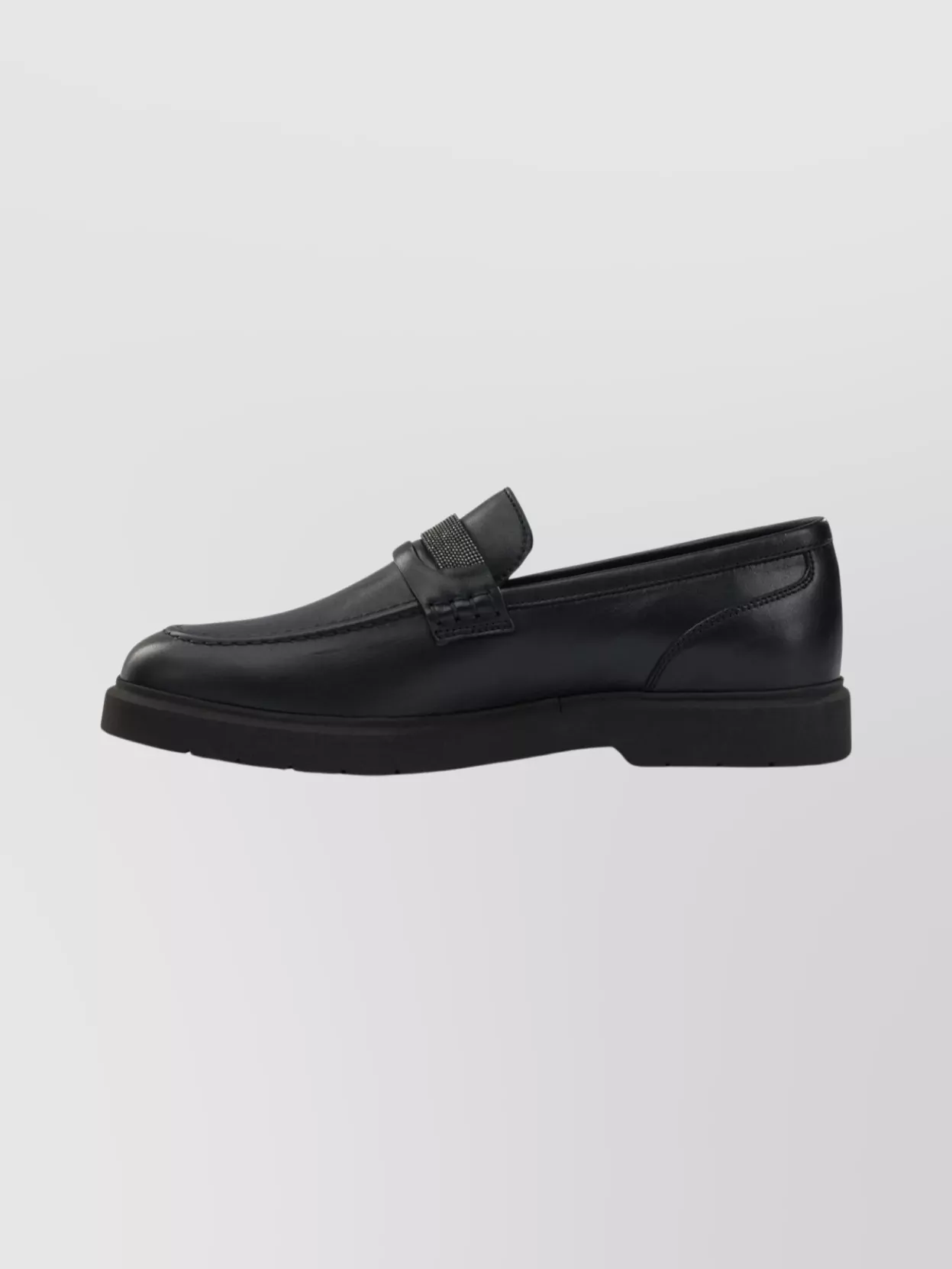 Brunello Cucinelli Jewel Embellished Round Toe Loafers
