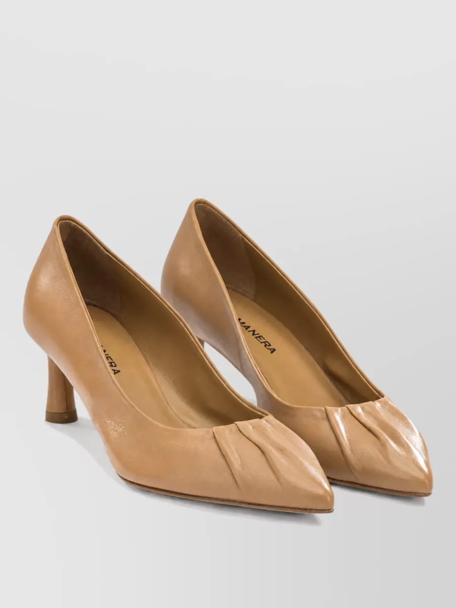 Halmanera leather heeled pumps