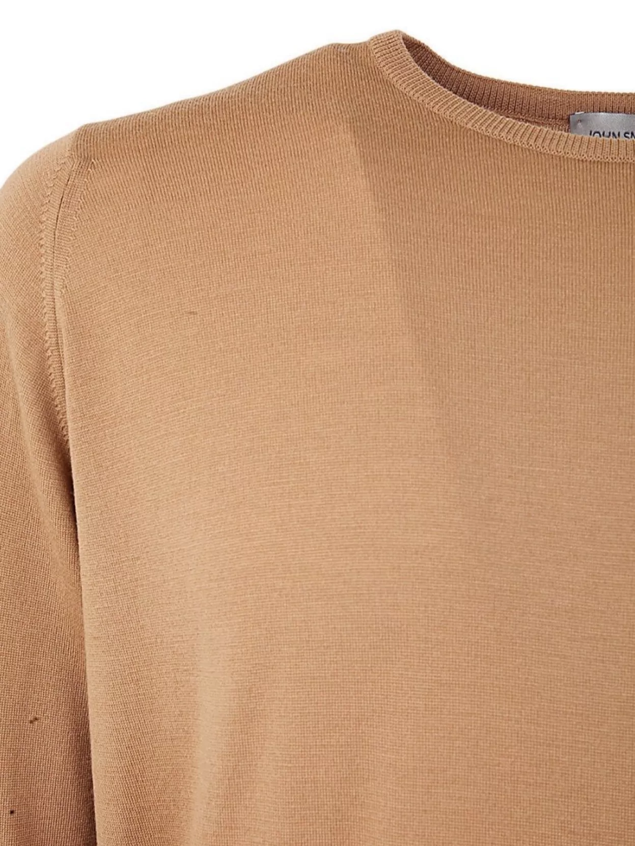 John Smedley Ribbed Hem Long Sleeve Crew Neck Pullover