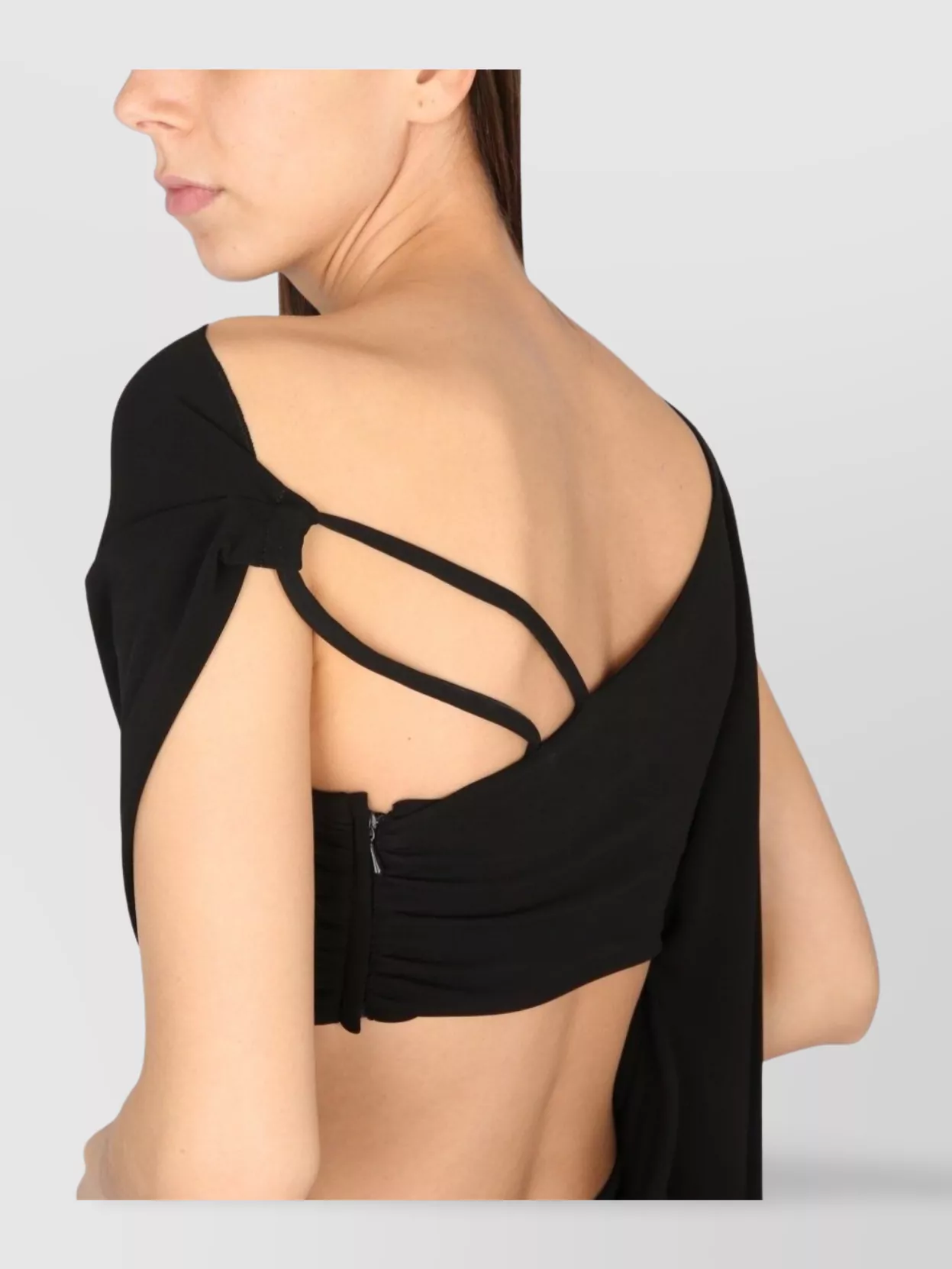 Alberta Ferretti Draped One Shoulder Floor-Length Dress