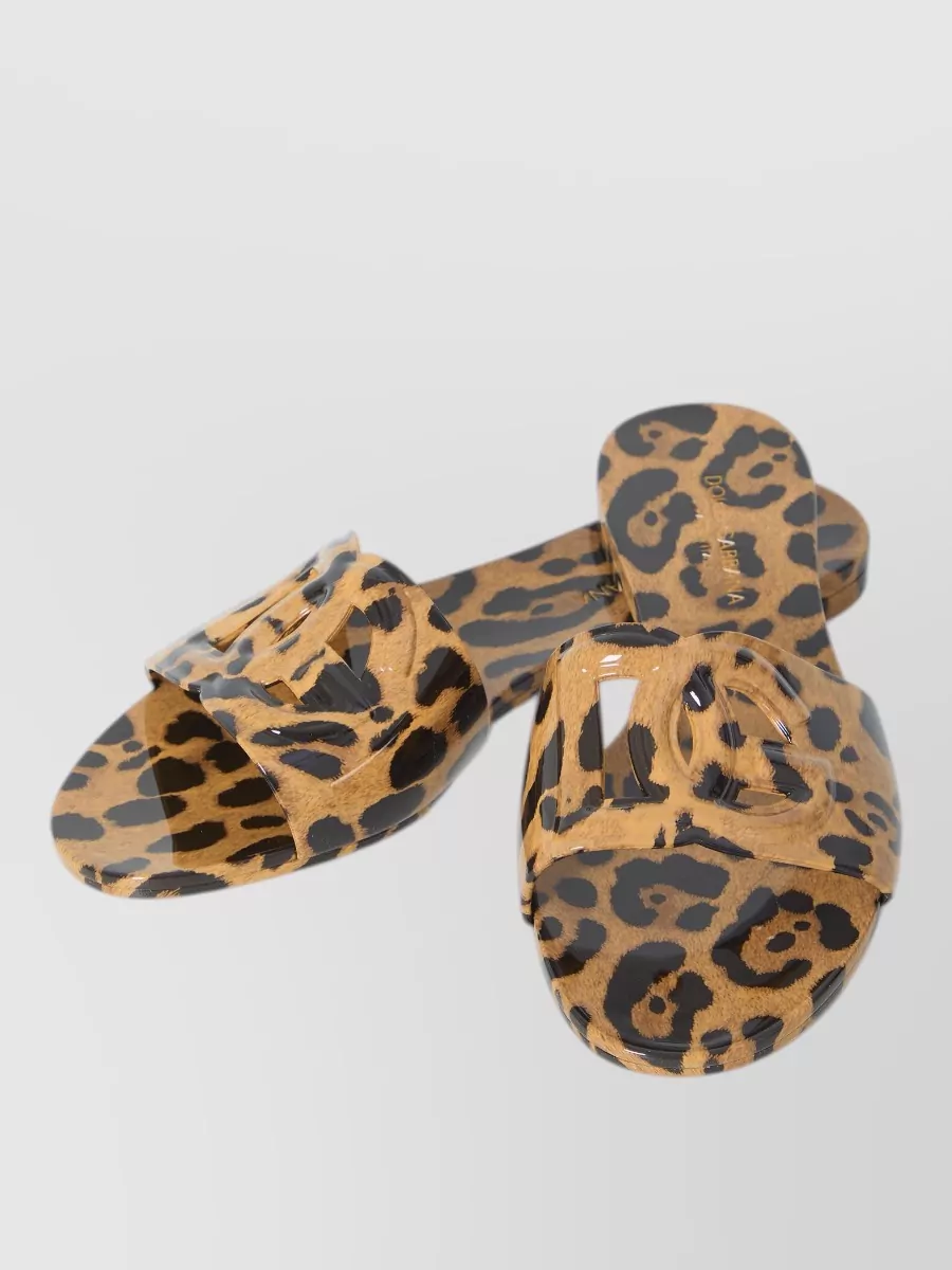 Dolce&Gabbana Logo-Cutout Rubber Slides