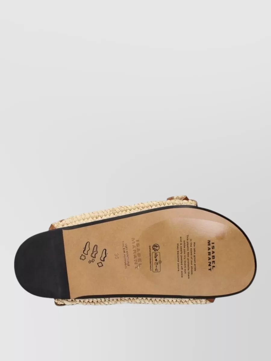 Isabel Marant Raffia Buckle Sandals