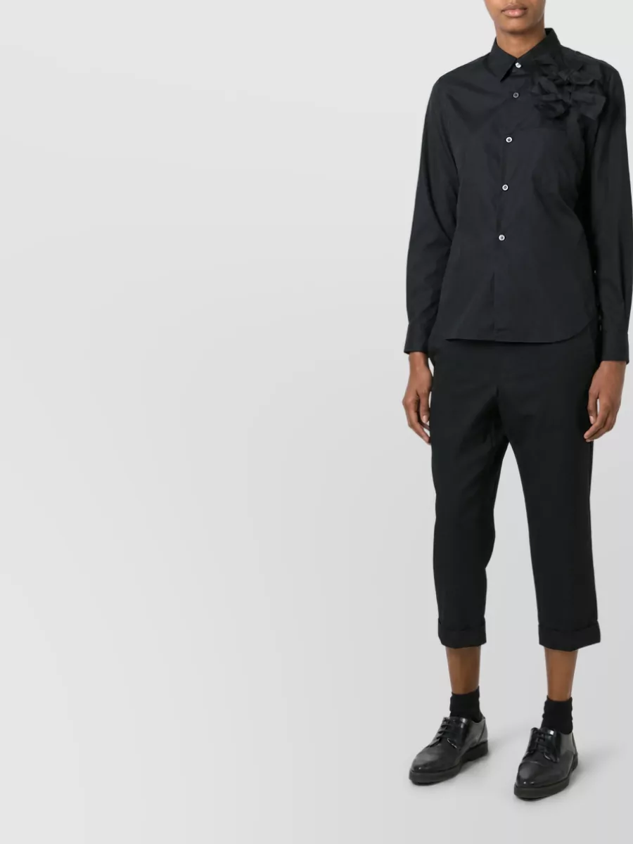 Comme Des Garçons Wool Cropped Tailored Trousers