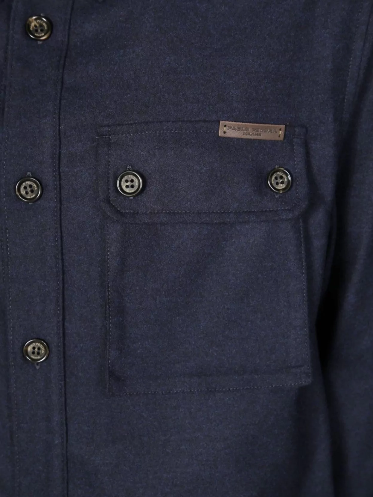 Paolo Pecora Flannel Overshirt Chest Pockets Design