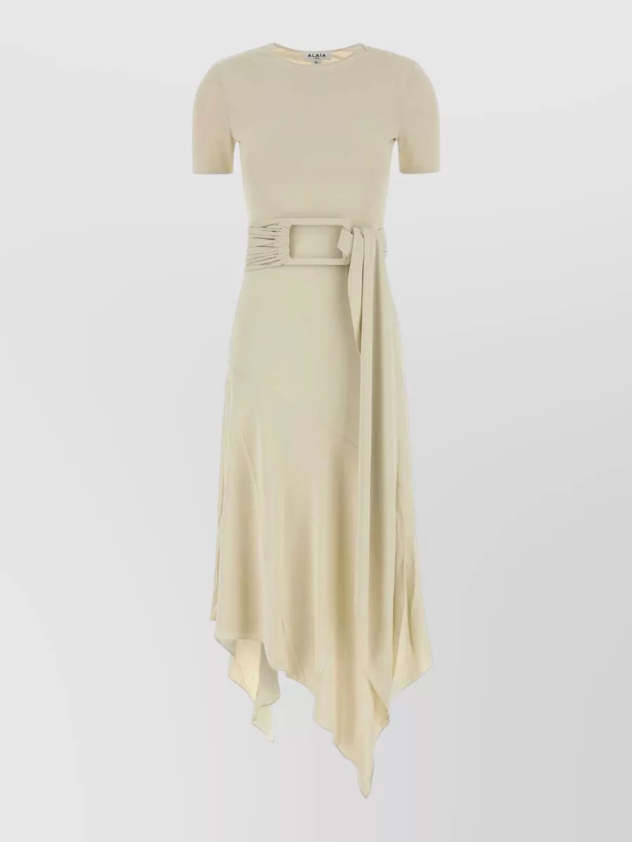 Alaïa draped midi dress