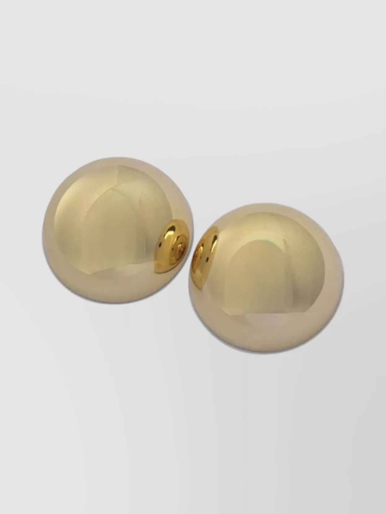 Federica Tosi Luna Stud Earrings Polished Finish In Gold
