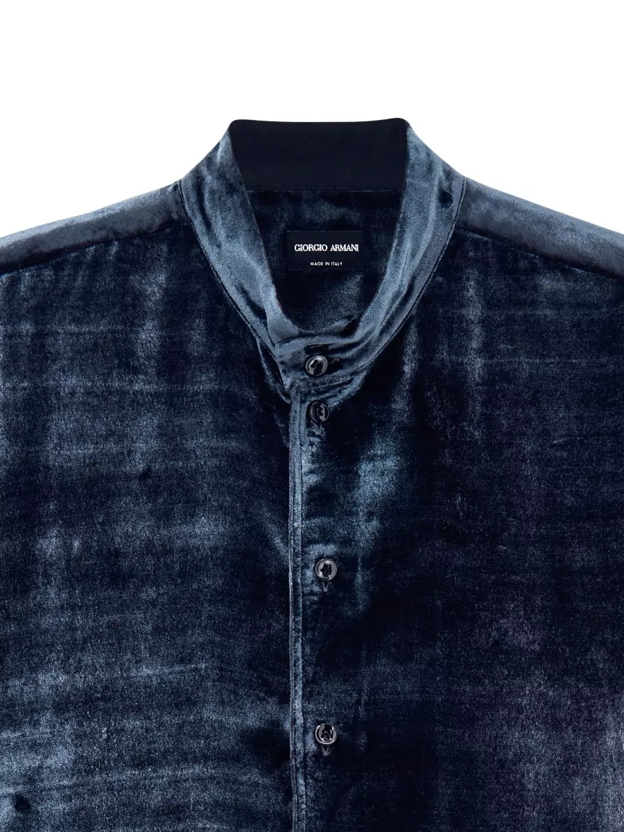 Giorgio Armani Silk Velvet Regular-Fit Shirt