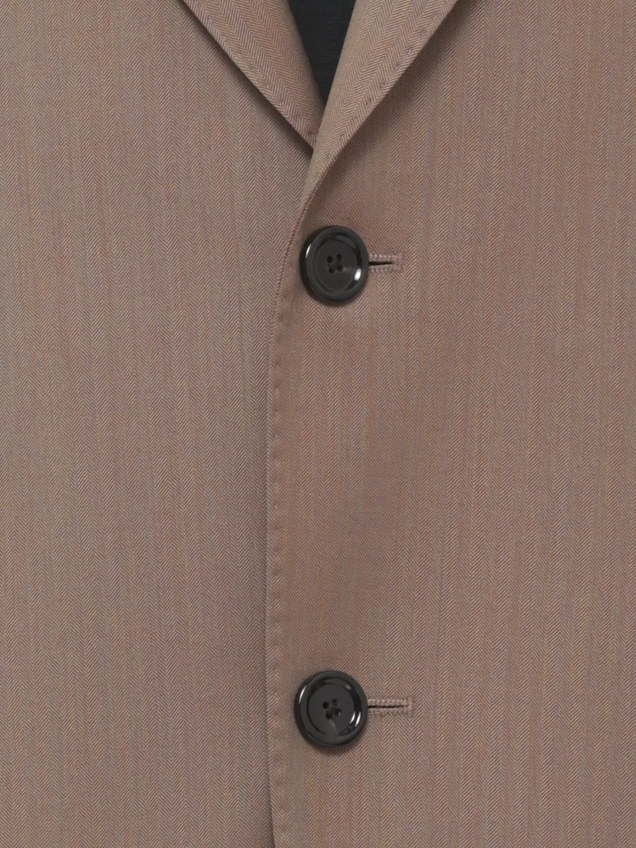 Lardini Wool Suit Lapel Collar Double Vent Jacket In Brown