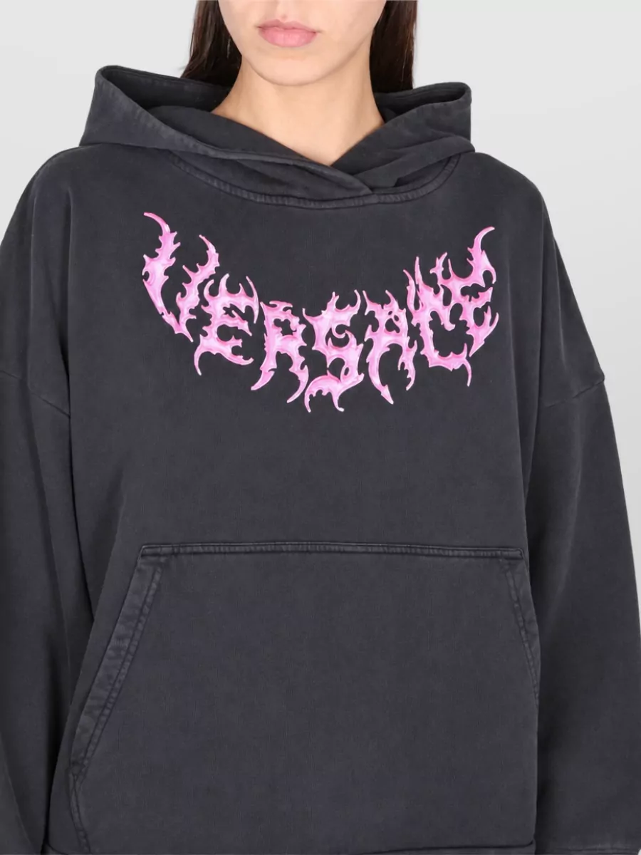 Versace Logo Hooded Sweatshirt