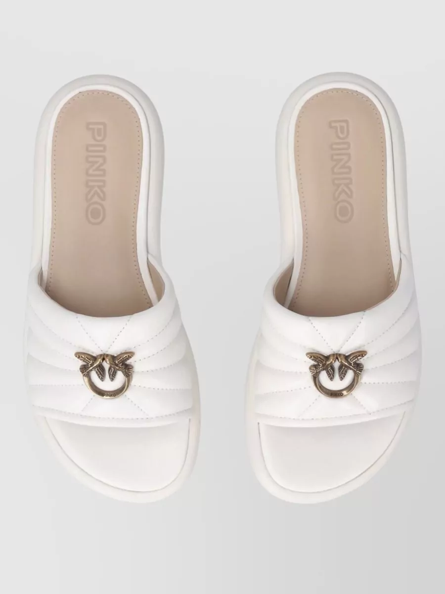 Pinko Leather Slides