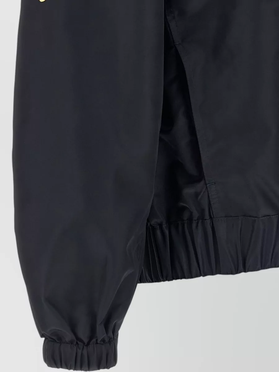 Kenzo Nylon V-Neck Single-Breasted Bomber Jacket