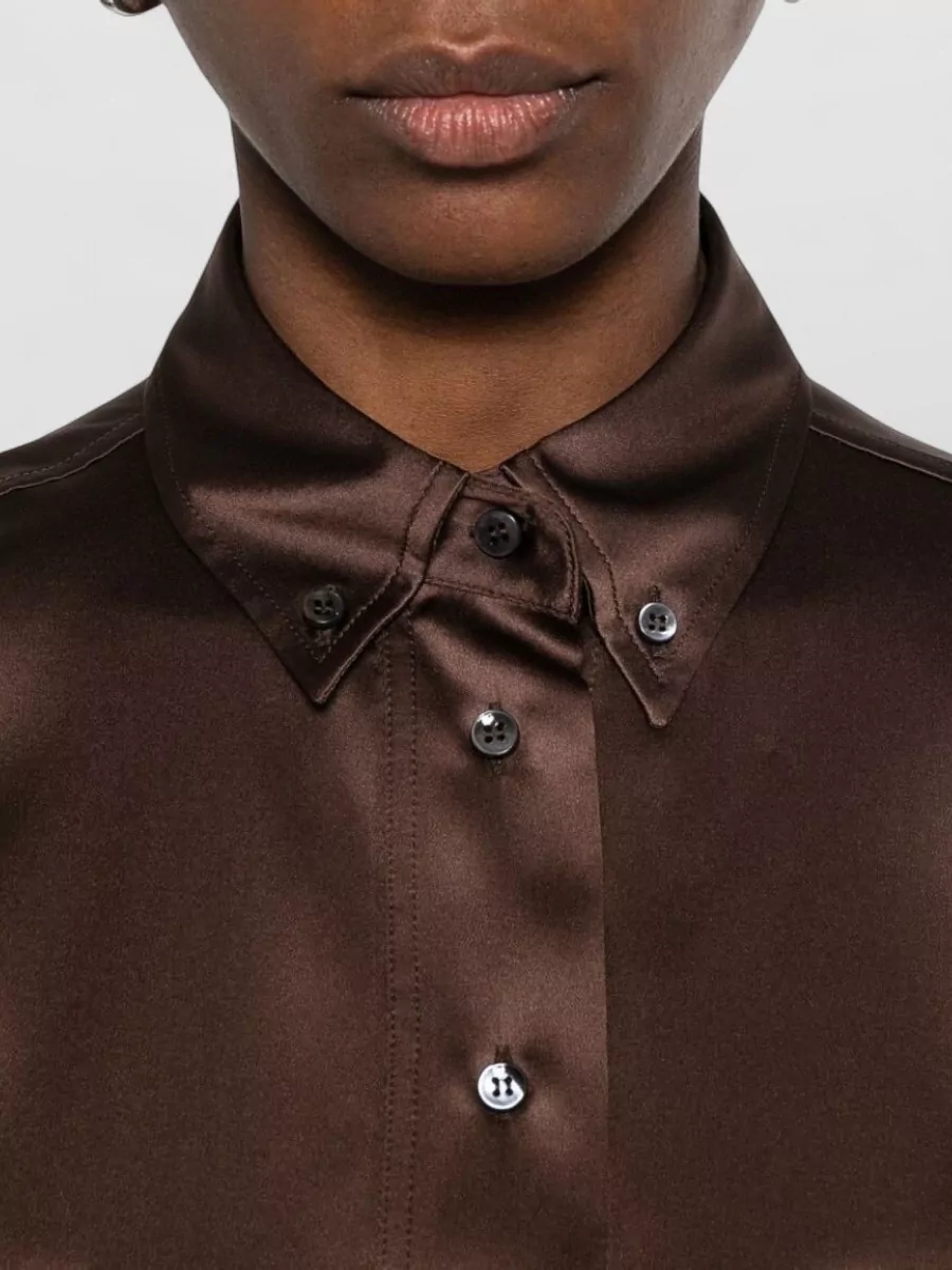 Brunello Cucinelli Silk Short-Sleeve Shirt