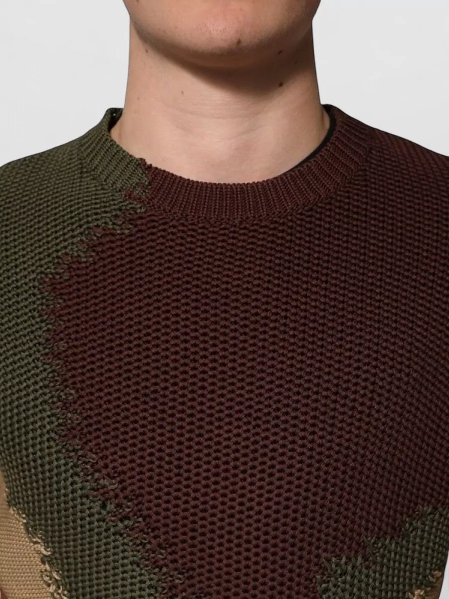 Dolce&Gabbana Cotton Color-Block Crewneck Sweater