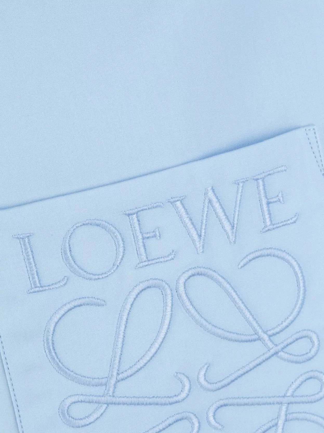 Loewe Shirt Pointed Collar Chest Pocket Long Sleeves
