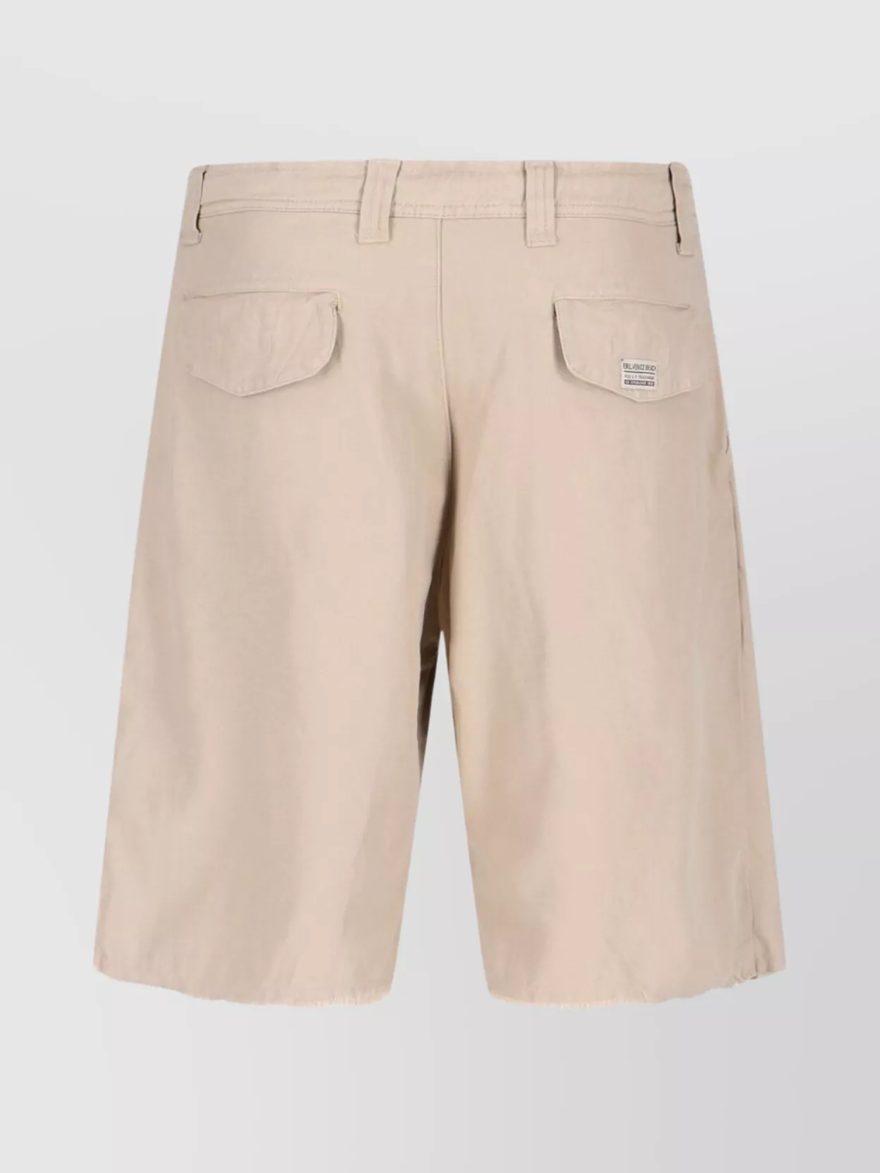 Erl Straight Pleated Shorts Frayed Hem