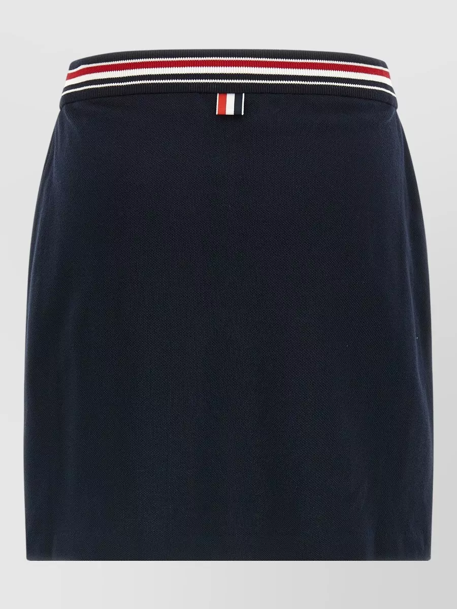 Thom Browne Cotton Piqué Mini Wrap Skirt
