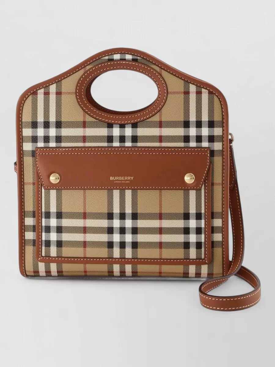Burberry pocket mini canvas cross-body bag
