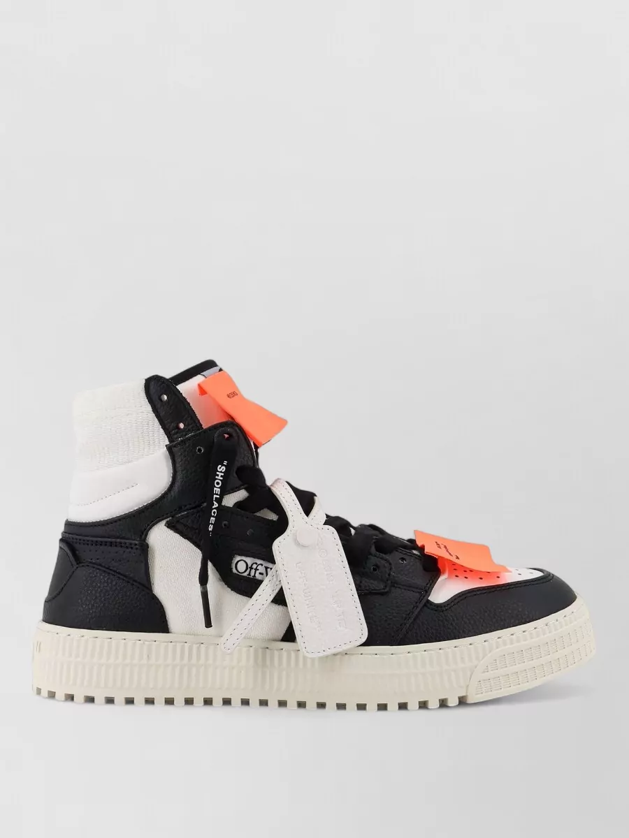 Off-White leather high-top sneakers