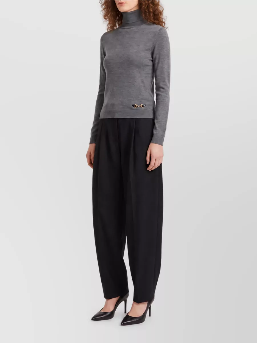 Gucci fine ribbed wool long-sleeve sweatshirt
