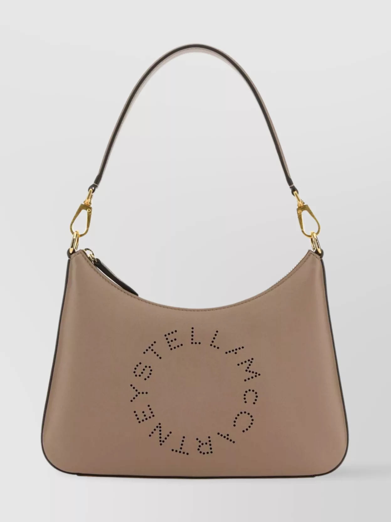 Shop Stella Mccartney Small Logo Handbag With Structured Silhouette And Single Handle