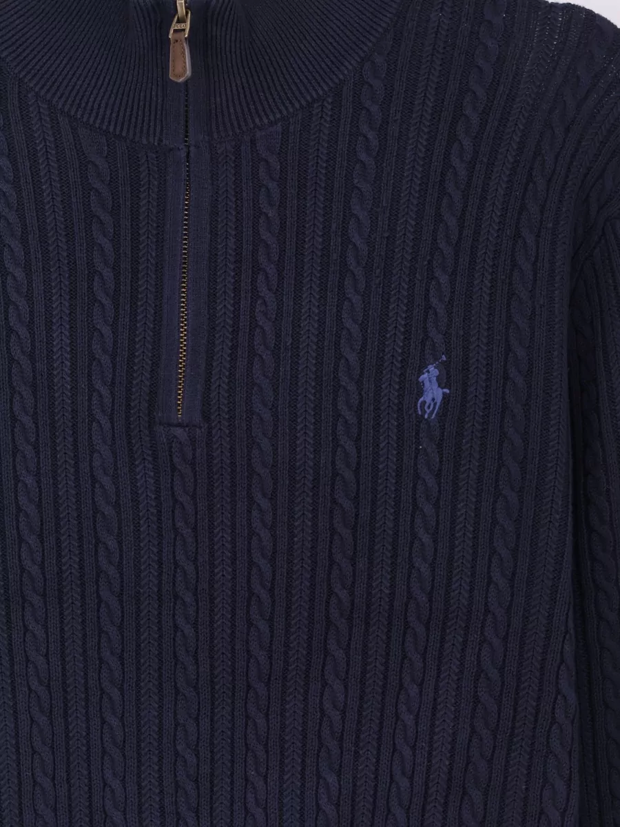 Polo Ralph Lauren Cable-Knit Cotton Half-Zip Jumper