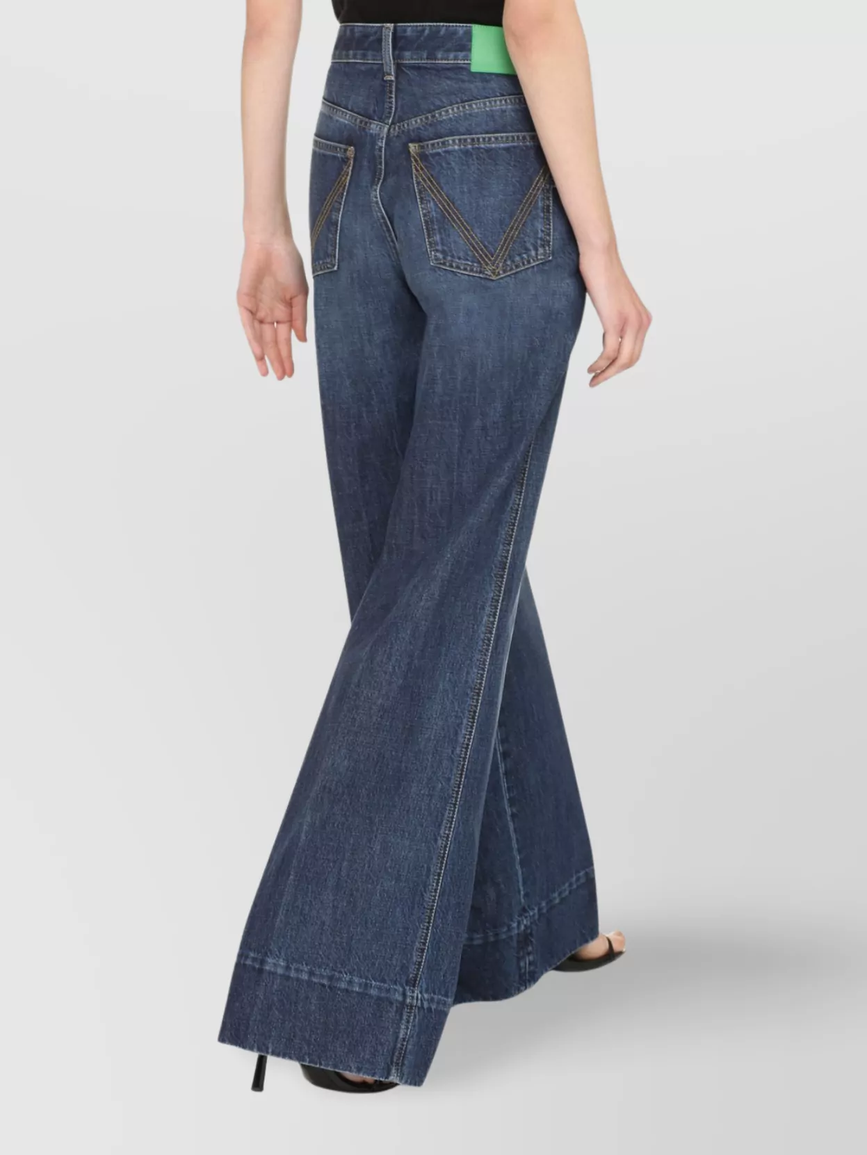 Bottega Veneta Trousers Wide-leg Denim Back Pockets In Blue