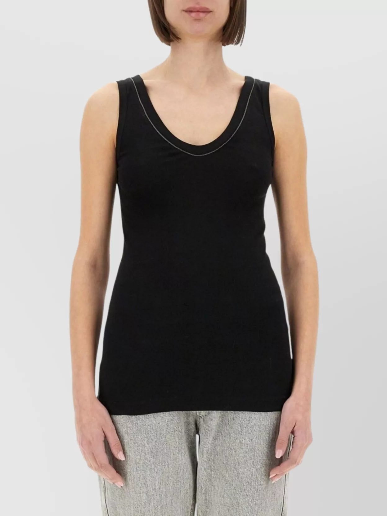 Brunello Cucinelli Tank Top In Cotton