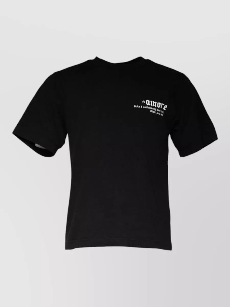 Dolce&Gabbana Cotton logo print crew neck t-shirt