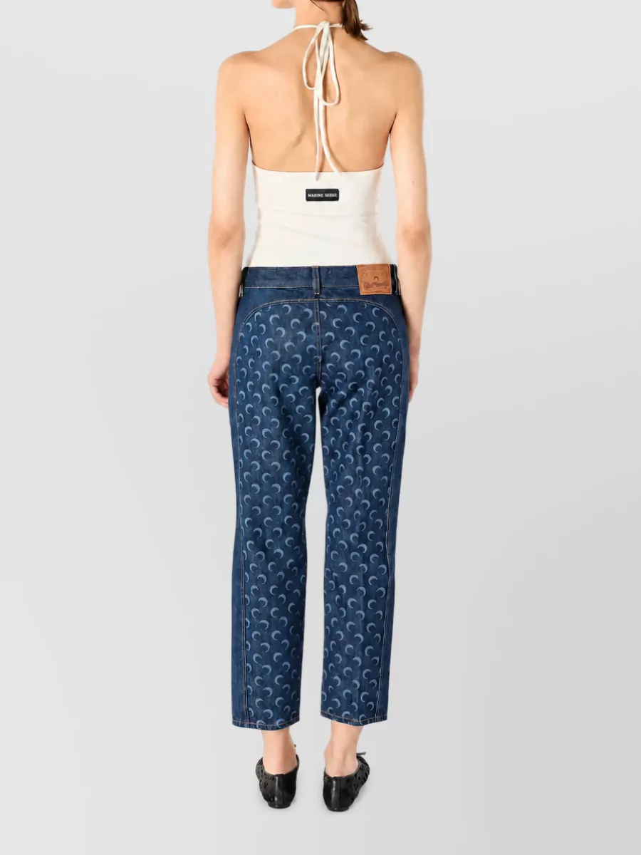 Marine Serre Denim Slim-Fit Jeans