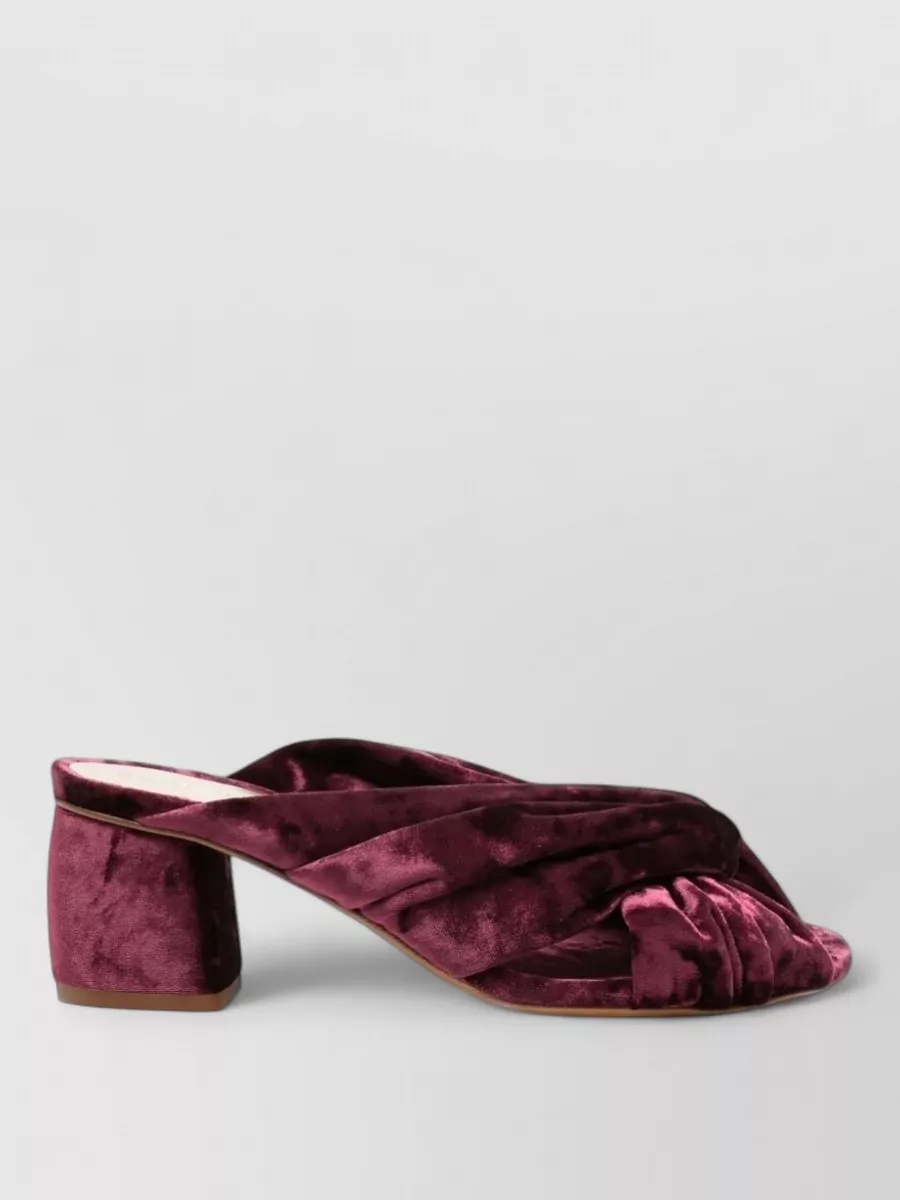 Forte Forte Velvet Block Heel Mules
