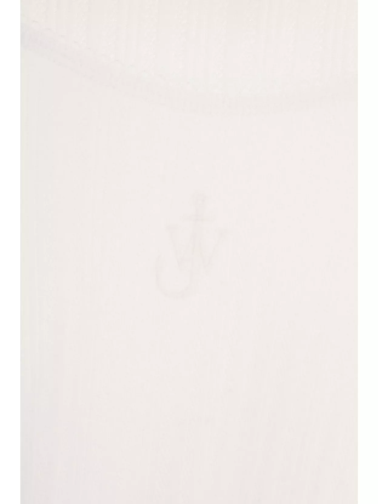 Jw Anderson Ribbed Crew Neck Cropped Top With Long Sleeves