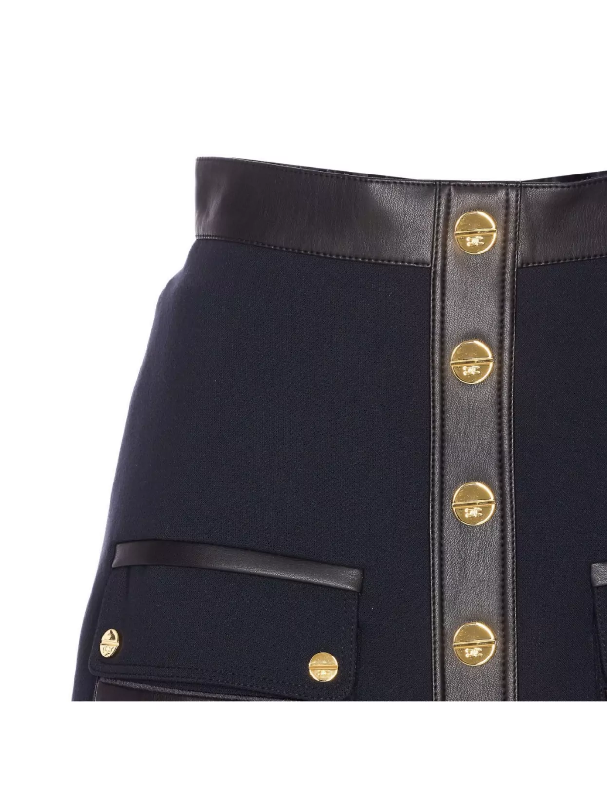 Elisabetta Franchi High-waisted Skirt Logo Buttons