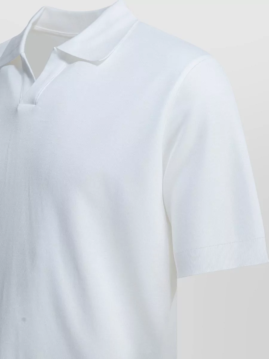 Herno Cotton Short-Sleeve Crewneck Polo Shirt