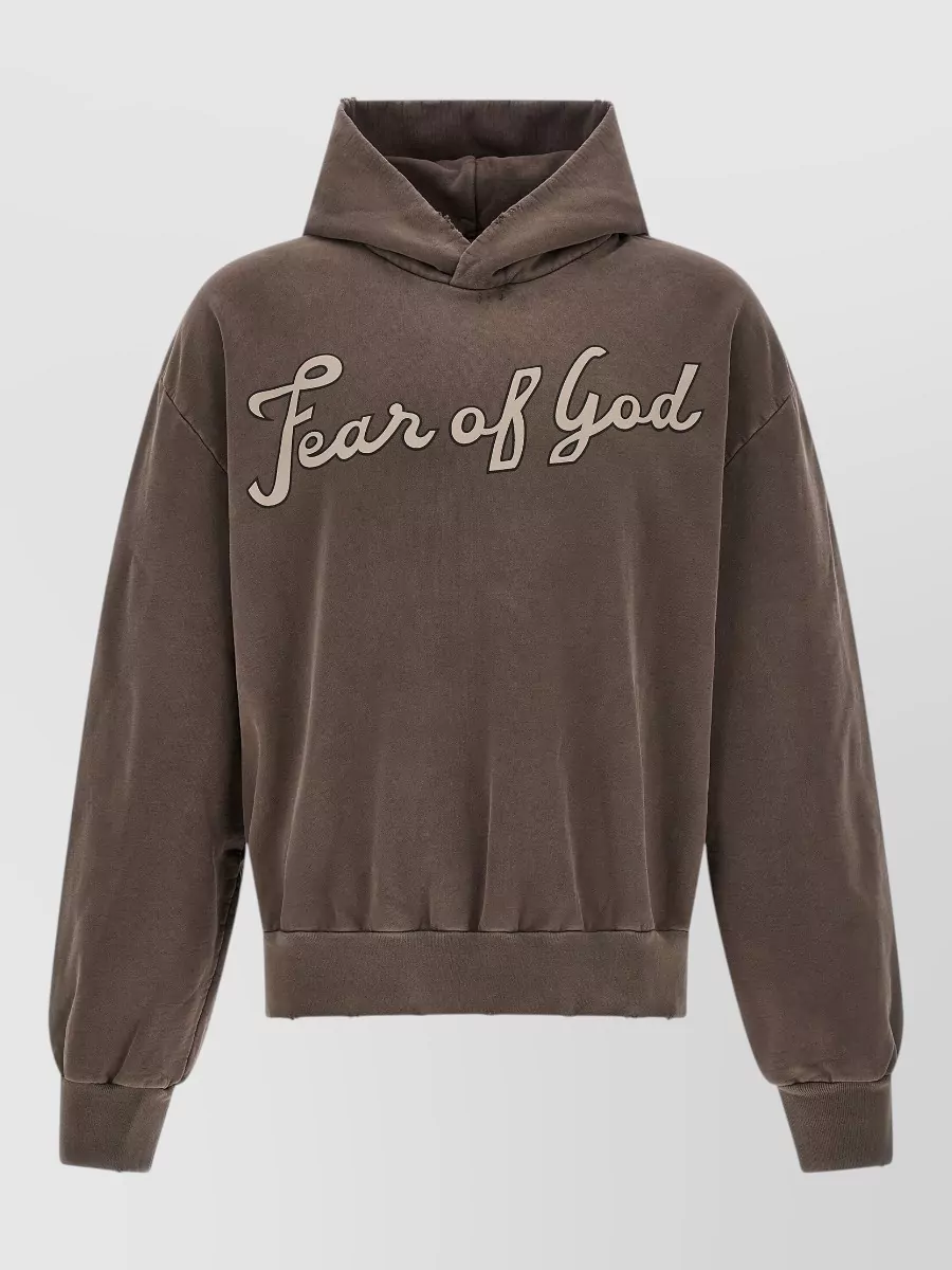 Fear Of God cotton graphic-print long-sleeve hoodie