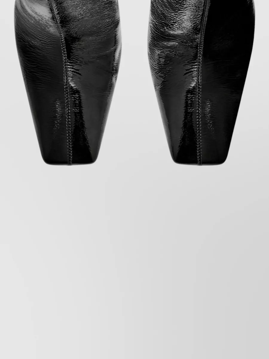 Courrèges Knee High Boots Pointed Toe Block Heel