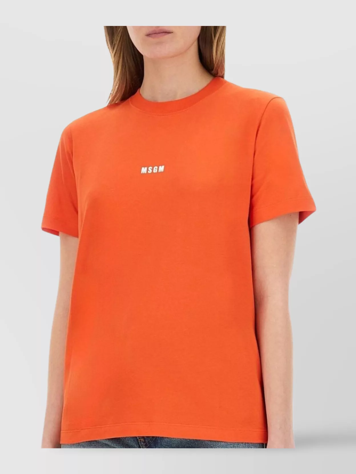 Msgm Logo Crew Neck T-Shirt