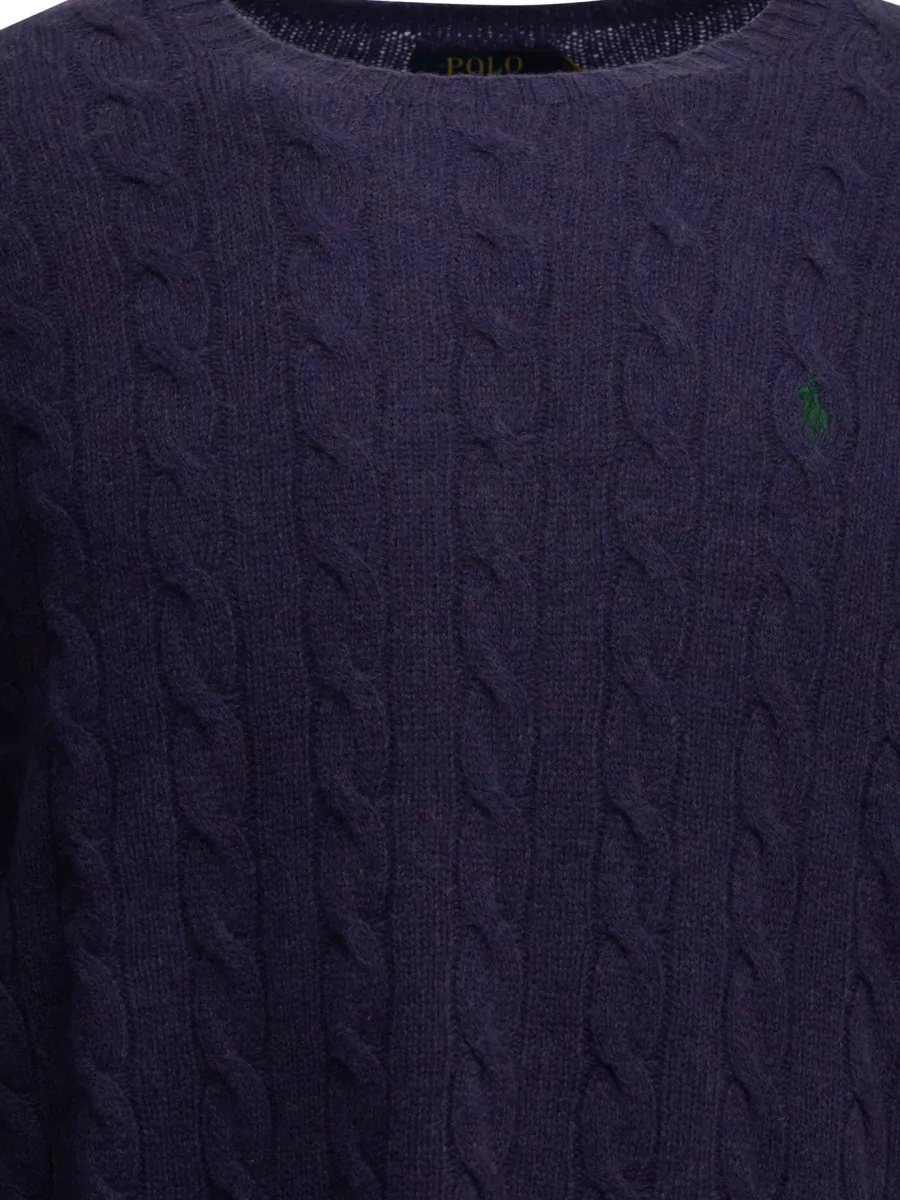 Polo Ralph Lauren Cable-Knit Wool Cashmere Crew-Neck Sweater