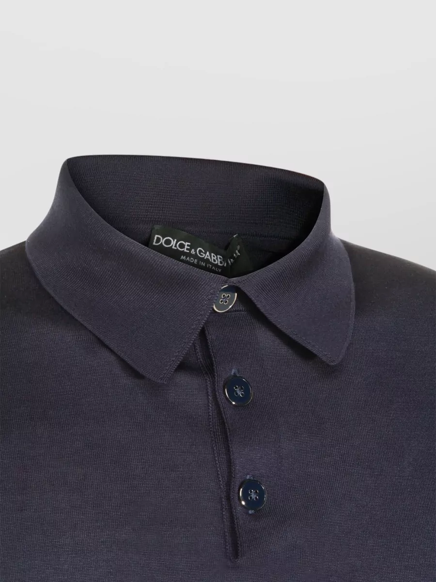 Dolce&Gabbana Short Sleeve Polo Shirt With Ribbed Cuffs
