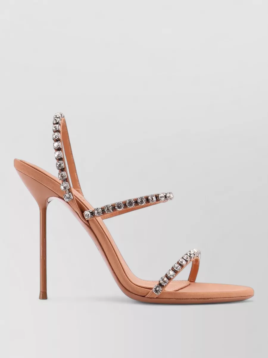 Paris Texas Lidia Satin Sandals Crystal Strap Detail