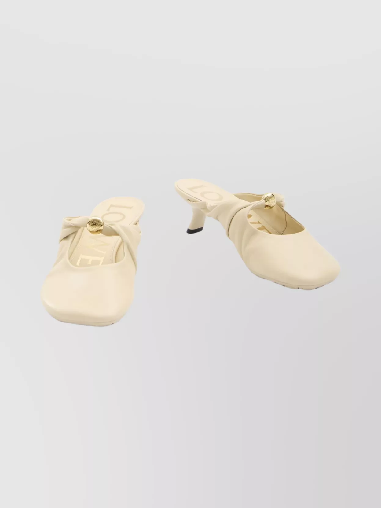 Loewe Nappa Leather Mules Petal Toe