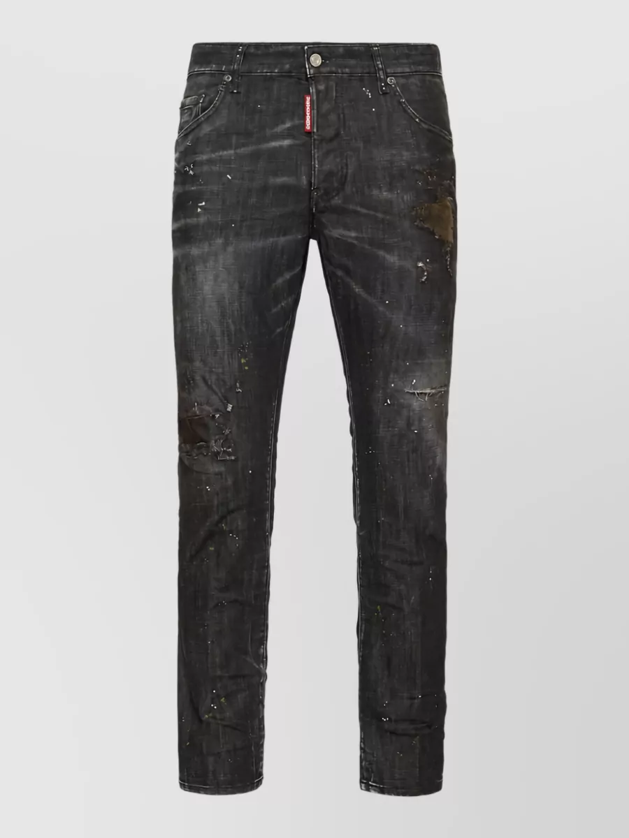 Dsquared2 Denim Straight-leg Jeans In Black