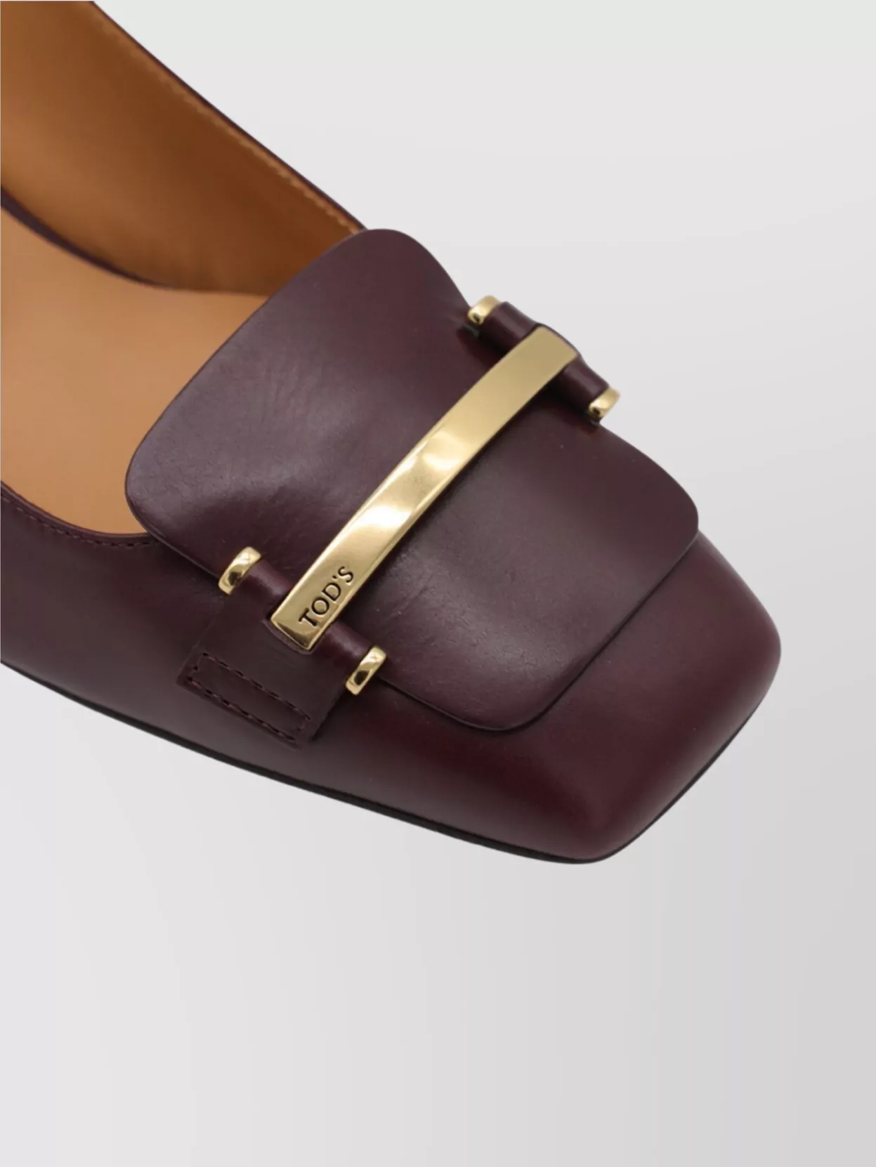 Tod's Chunky Heel Buckle Square Toe Pumps