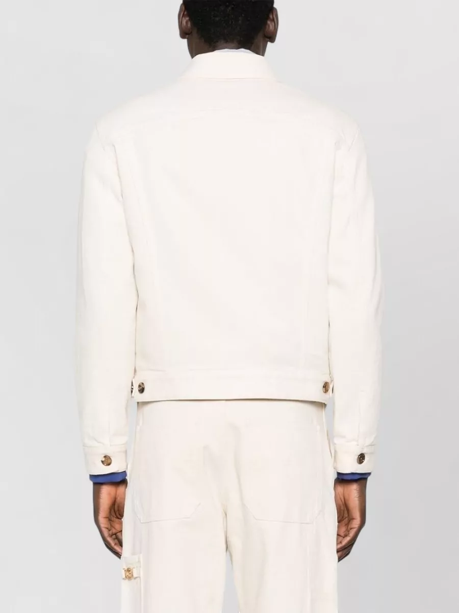 Valentino Garavani Long Sleeve Silk Nylon Jacket Chest Pockets