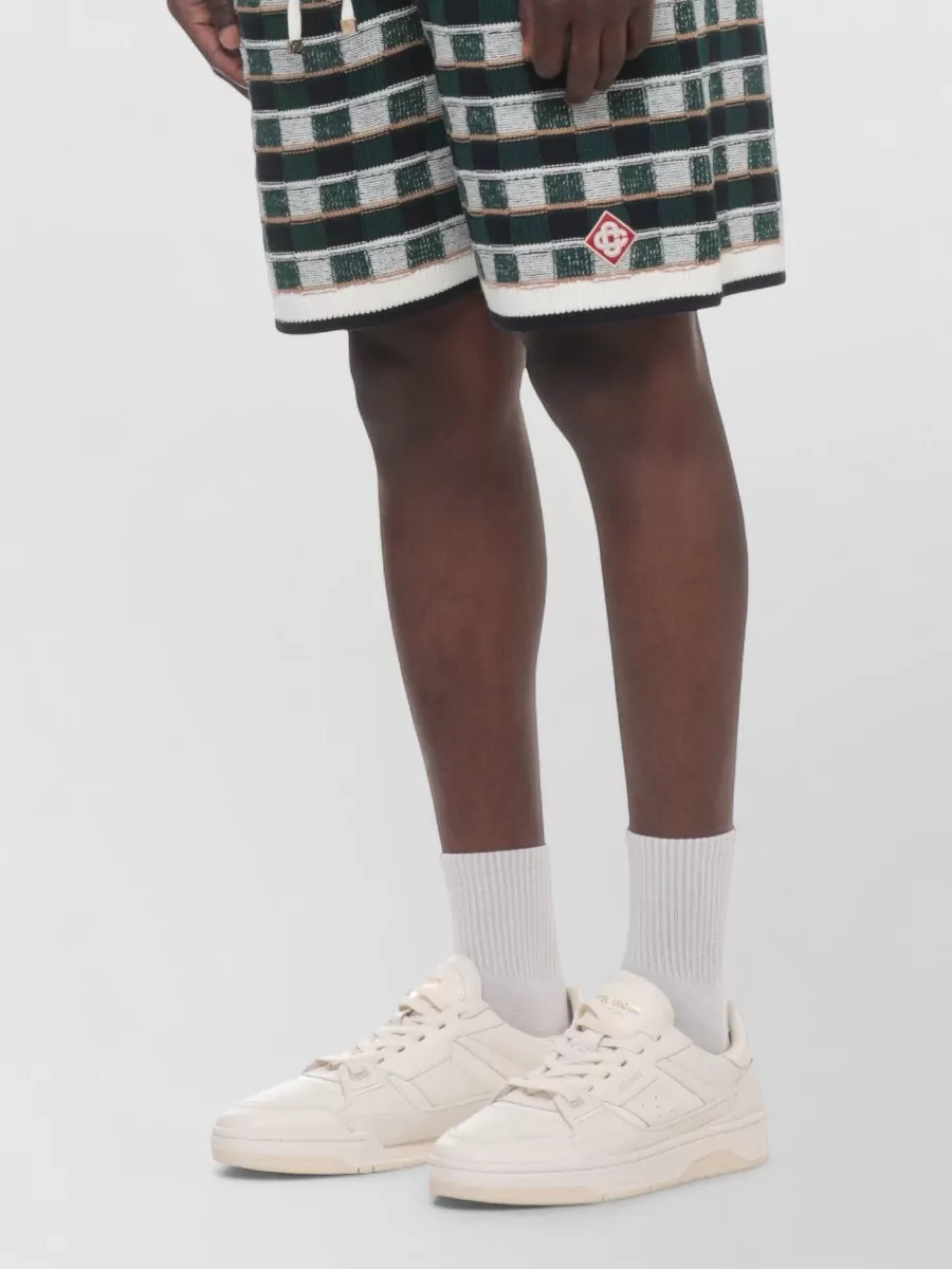 Casablanca Checked Cotton Bermuda Shorts