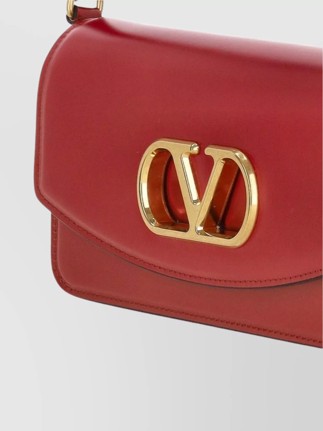 Valentino Crossbody Bags With Gold-tone Hardware And Chain Strap In Red