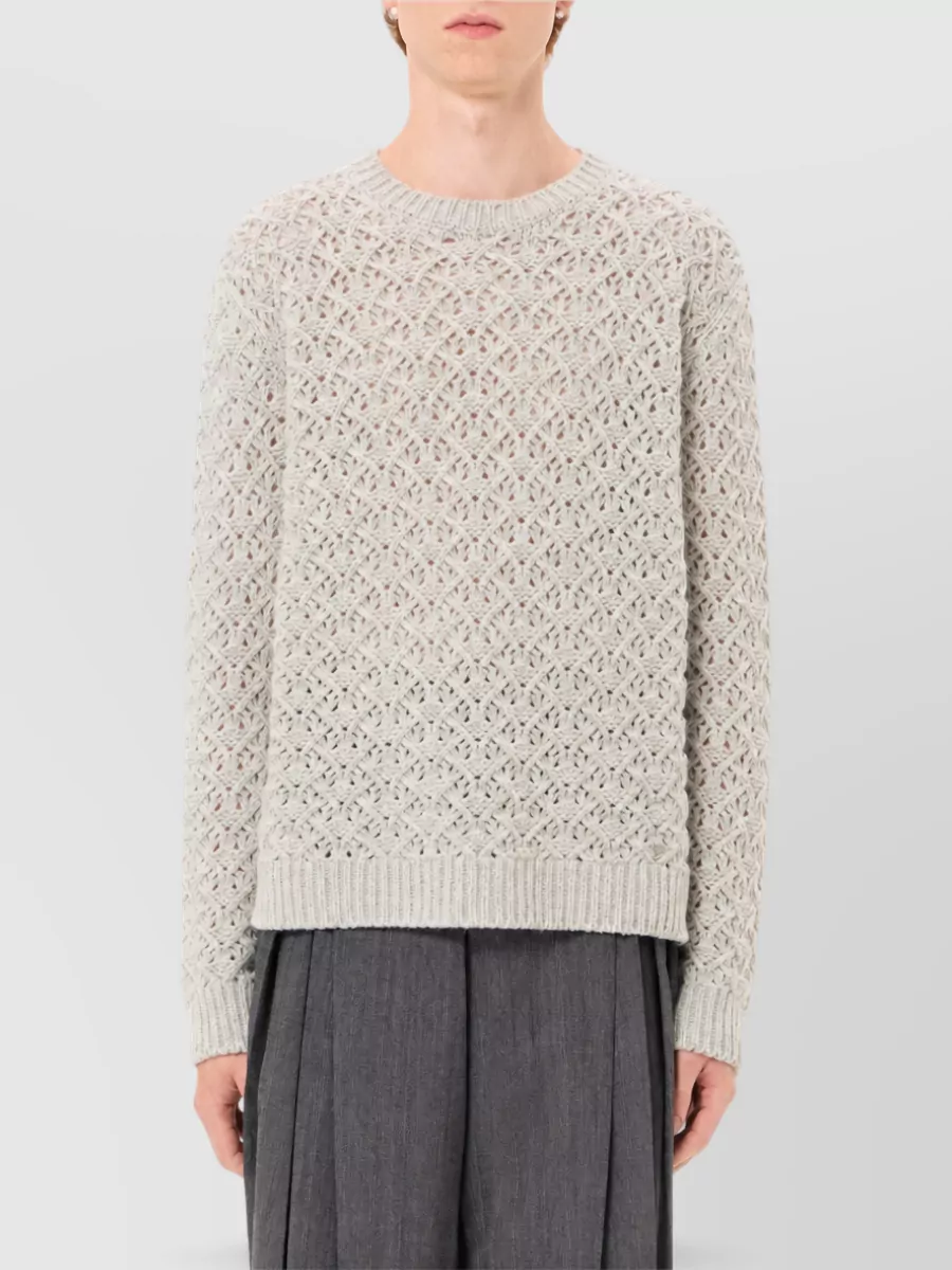 Valentino Wool Cashmere Perforated Jumper