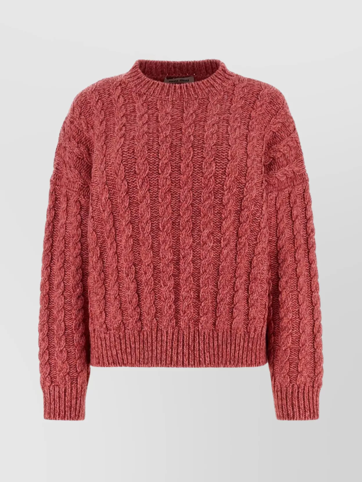 Shop Miu Miu Cashmere Blend Loose Fit Sweater With Long Sleeves In Pink